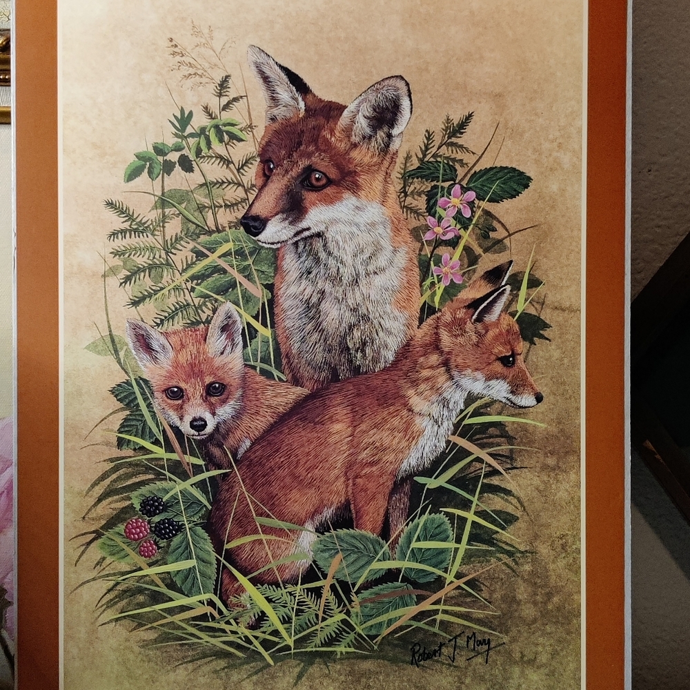 Watercolor fox print